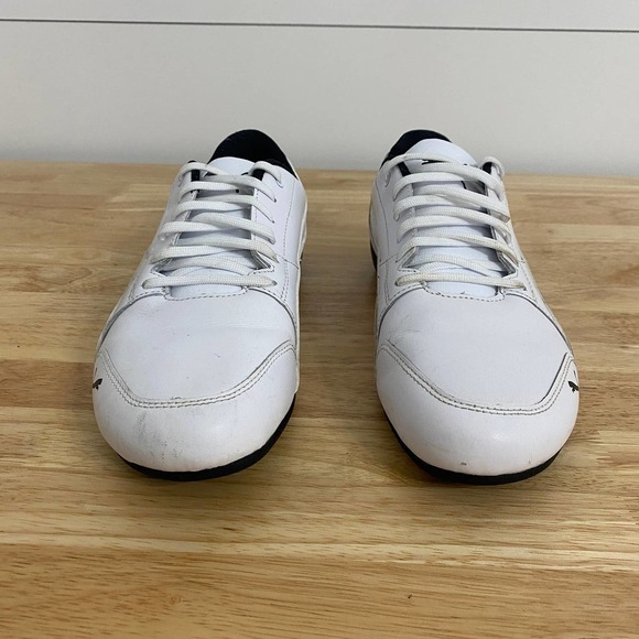 Puma White Leather x Ferrari Drift Cat Scuderia Motorsport Sneakers Men's Size 8 - Picture 4 of 11